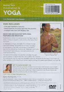 Yoga Journals YOGA FOR MEDITATION w Rodney Yee NEW DVD  