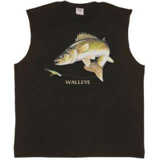 Walleye Fish Fishing Lure Mens Tank Top Muscle t shirt  