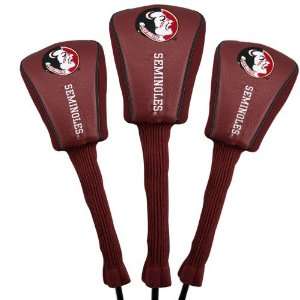 Florida State Seminoles (FSU) Garnet Three Pack Golf Club Headcovers 