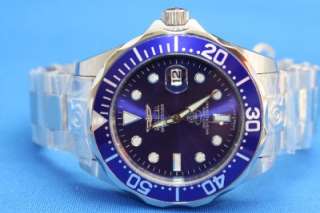 Mens Invicta Grand Diver Automatic Blue Dial Stainless Steel Pro Watch 