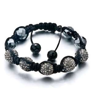   Disco Ball Friendship Bracelets Adjustable (gray) Pugster Jewelry