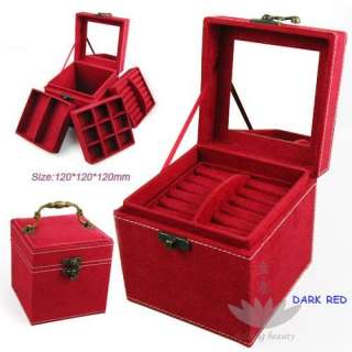 small fashion portable Jewelry Box Case 6 Colors  