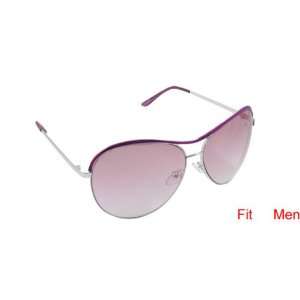   Oval Fuchsia Lens Full Rim Double Bridge Sunglasses