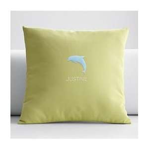  personalized throw pillow cover with dolphin patch