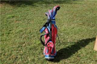 Top Flite XL Junior 9 12 Golf Set w/Bag/Headcovers/Woods/Irons/Putter 