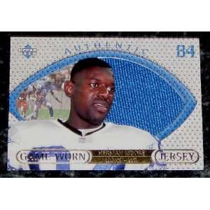  herman moore game worn jersey card.