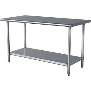 Silver Metal Kitchen Workstation Work Shop Table New  