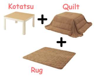 Valuable space saving set of Kotatsu heating, Warm Rug and Quilt Japan 