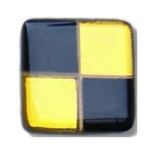   402BR1, Square 1 Length Glass Knob, 4 Tiles Design,