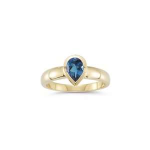   Cts London Blue Topaz Solitaire Ring in 18K Yellow Gold 9.0 Jewelry