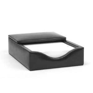  Bosca Memo Box With Flip Top Black Old Leather Office 
