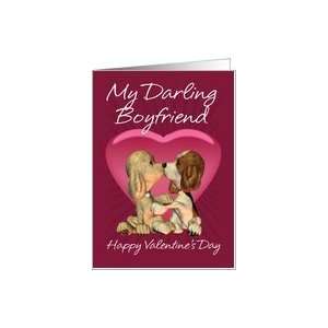  Boyfriend Valentines Day Card With Two Kissing Puppies 
