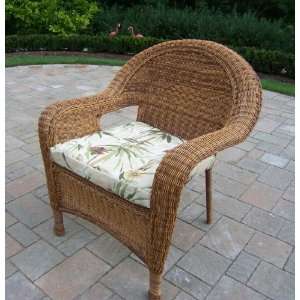   Resin Wicker Indoor / Outdoor Arm Chair with Cushion Patio, Lawn