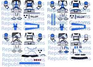 Lego Star Wars Custom Clone 501st Decal 2 Collection  