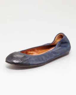 cap toe scrunched lambskin ballerina flat $ 550 more colors available