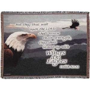 Wings as Eagles Tapestry Throw