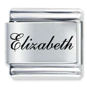   Edwardian Script Font Name Elizabeth Italian Charms Pugster Jewelry