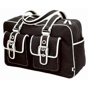  OiOi Carry All Crossbody Diaper Bag (Black / Off White 