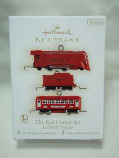 2009 Hallmark Red Comet Set of 3 Mini Lionel Trains  