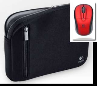 Logitech Netbook Sleeve Case & RED V220 Cordless Mouse  