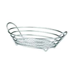 Tablecraft Chrome Plated Heavy Metal Wire Oval Basket  13 
