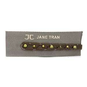 Jane Tran Hair Accessories Fabric Wrapped Bobby Pin With Crystal 