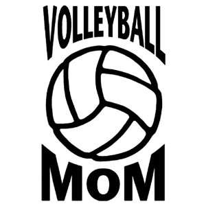  Volleyball Mom Large 10 Tall BLACK vinyl window decal 