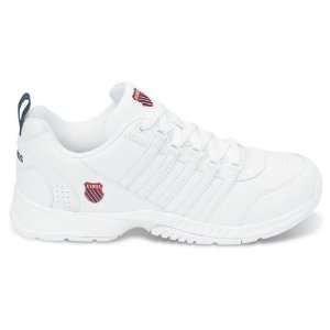  K Swiss Mens Grancourt Tennis Shoe (White / Navy / Red 