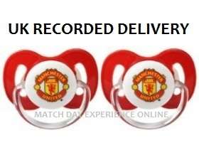 Manchester United Soothers Dummies Pacifiers Baby Gift  