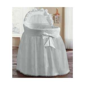   Damask Creation Bassinet Liner/Skirt & Hood Color White Size 17x31