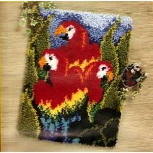  Parrots in Tropics Latch Hook Kit Arts, Crafts & Sewing