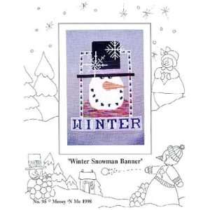  Winter Snowman Banner   Cross Stitch Pattern Arts, Crafts 