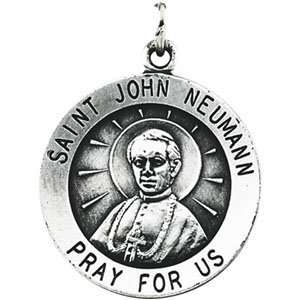  Sterling Silver St. John Neumann Medal 18.5mm Jewelry
