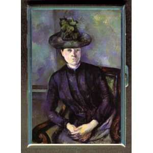  PAUL CEZANNE WOMAN GREEN HAT ID CIGARETTE CASE WALLET 