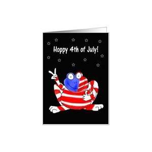 Happy Hoppy Frog Peace 4th of July Red White Blue Independence Day 