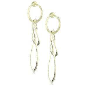Sheila Fajl 18k Gold Plated Wavy Oval Link Earrings