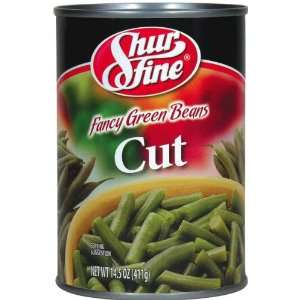 Shurfine Fancy Green Beans Cut 14.5 oz   24 Pack  Grocery 