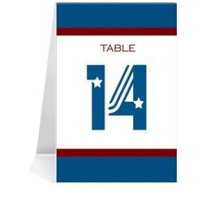   Table Number Cards   Patriotic Heart #1 Thru #27