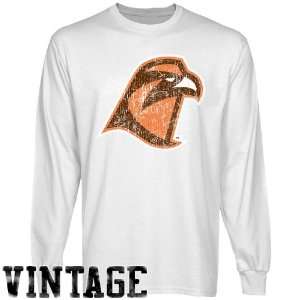  Bowling Green State Falcons White Distressed Logo Vintage 