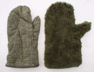 British Army Ext. Cold Weather Mittens. Woollen Inners + Liners 