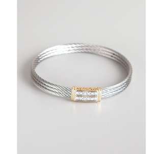 Charriol silver Classique diamond triple bangle