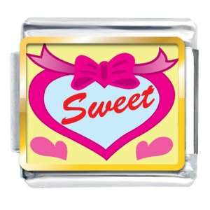  Sweet Hearts Valentine Italian Charms Bracelet Link 