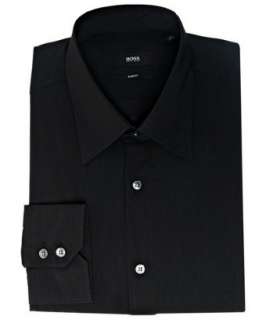 style #308633501 Boss black stretch cotton slim fit dress shirt