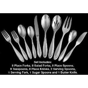   Escapade (Stainless) 45 Piece Set, Sterling Silver