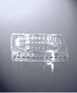 style #303444401 clear crystal studded lucite square bangle