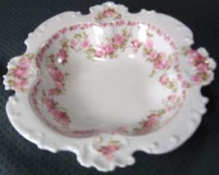   GDA Charles Field Haviland Limoges France Pink Mumm Flowers Bowl Dish