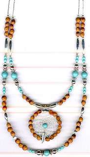   DREAMCATCHER NECKLACE#02,TURQUOISE, NATIVE AMERICAN JEWELRY  