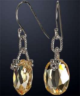 Judith Ripka canary crystal Olivia button french earwire earrings 