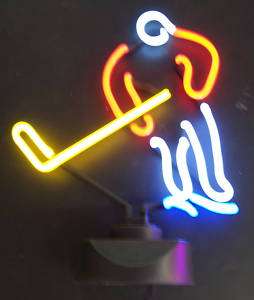 Ice Hockey Neon sign art sculpture hand blown open  