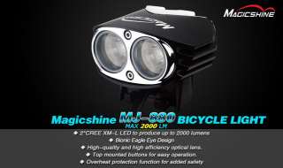  2000 Lumen LED Bike Light set w 6.6 Ah BAK Battery 2012 version  